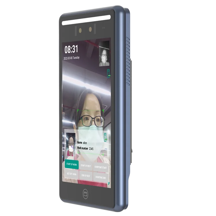 Широкоформатный динамический считыватель карт распознавания лиц, система контроля доступа с временным посещением, 8 дюймов, Бесплатная SDK API