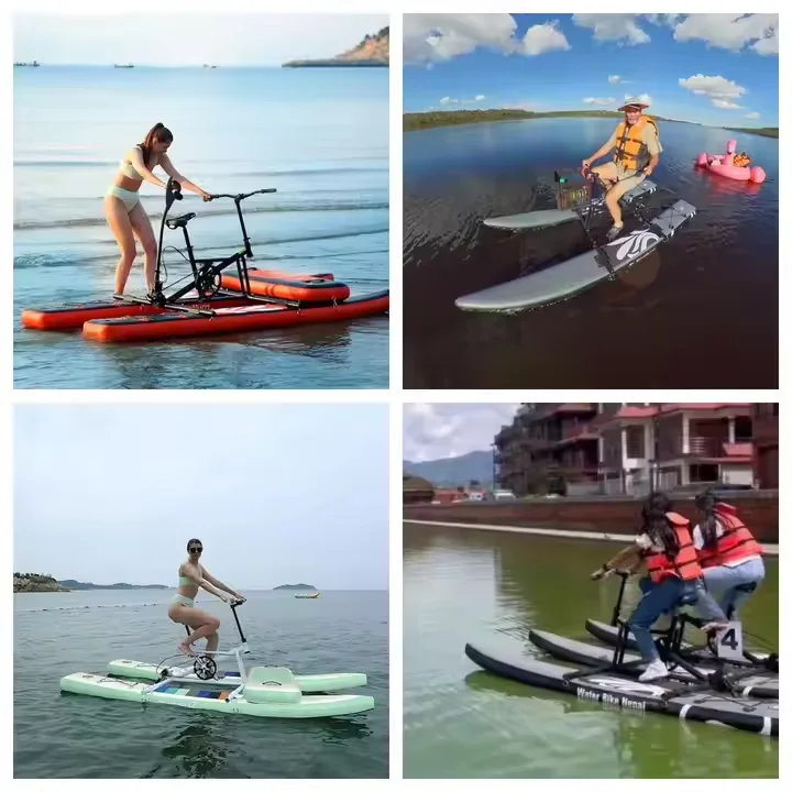 Radiwin China Customized Pvc High Quality Pedal Inflatable Single Bike Adult Water Bike Pontoon For Sale