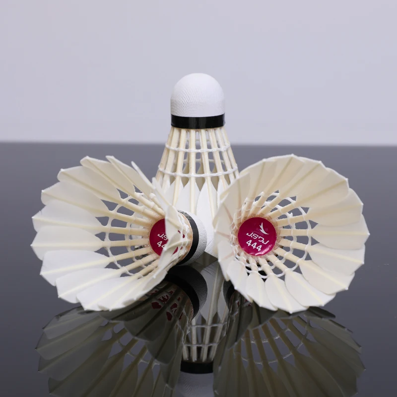 International competition level of badminton with high quality of bleached goose feather and cork in two materials  No.444