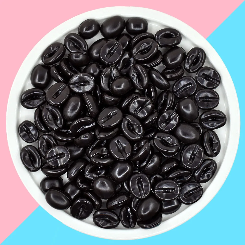 3D Resin Simulation Coffee Beans Food Resin Charms For Slime Filler Doll Diy Craft Phone Case Hairclip Keychain Decoration