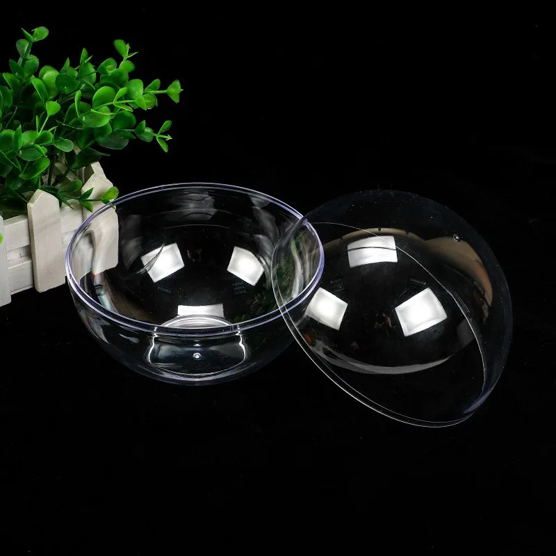 Прозрачный Рождественский пластиковый шар для мусса, открывающийся и закрывающийся шар для торта с плоским дном, акриловый полый шар для выпечки риса