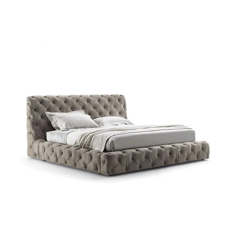 customize luxury Bedroom set furniture Modern derma Double bed design bed frame king size