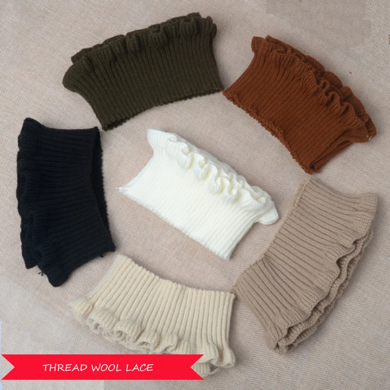 
Cuff neckline ruffled rib clothing accessories for autumn and winter sweater 