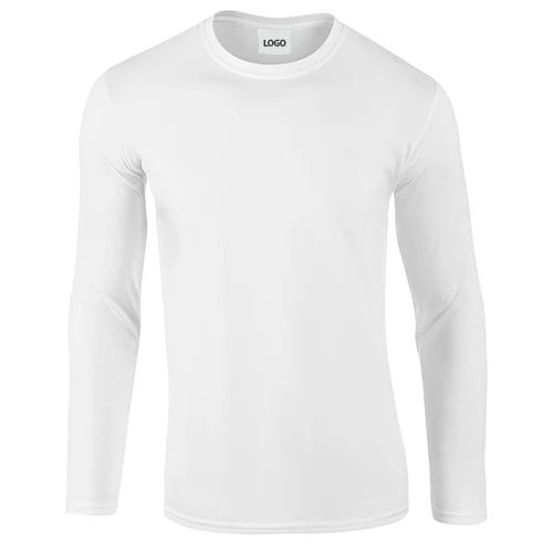 Excellent Service Customized Logo Unisex Casual Breathable Round Neck Slim Fit Long Sleeve Plain T Shirt