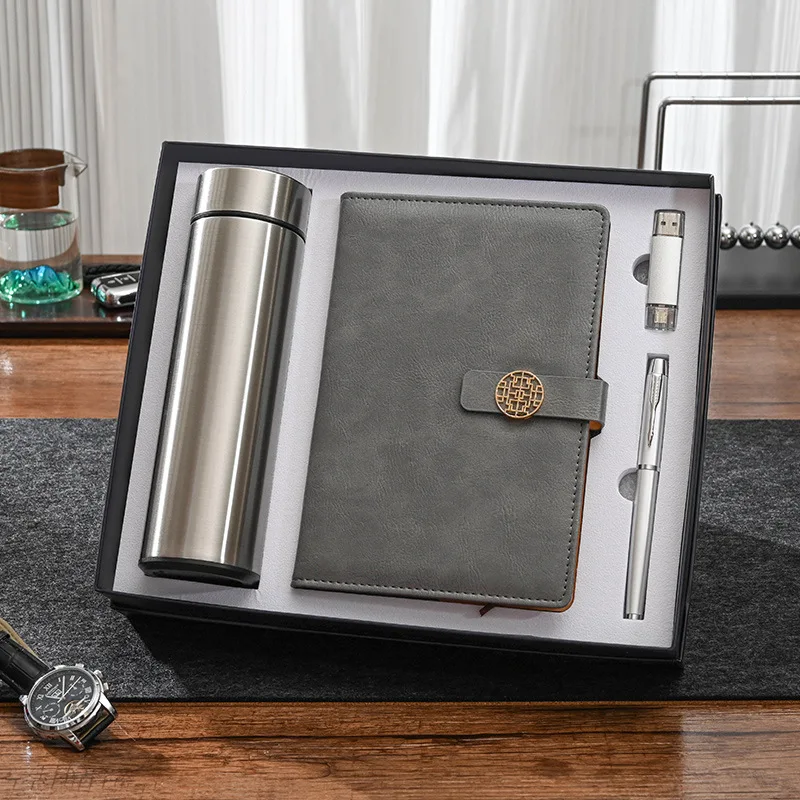 Custom Logo Promotional Gift Office Accessory Company set for men and women Corporate Notebook flash drive men Business Gift Set
