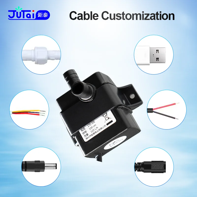 Home Use Air Conditioner Cooling DC 12V Mini Water Pump Hydroponic Machine DC Brushless Water Pump