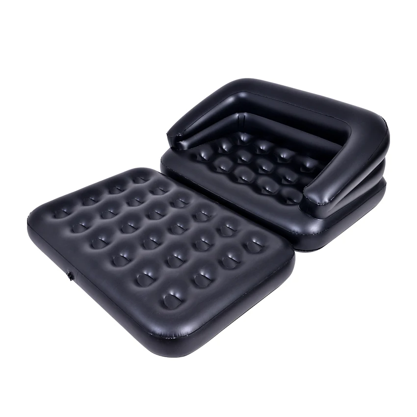 Indoor Inflatable Sofa Portable Outdoor Camping Picnic Air Mattress Lazy Inflatable Flocked Sofa Bed  Lazy flocked sofa