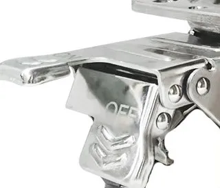 Industrial castor wheel 8 inch 200mm stainless steel swivel caster with double bearing with brake