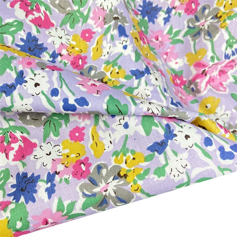 hot sale custom printed TC poplin floral printed polycotton fabric for garment and hometextile