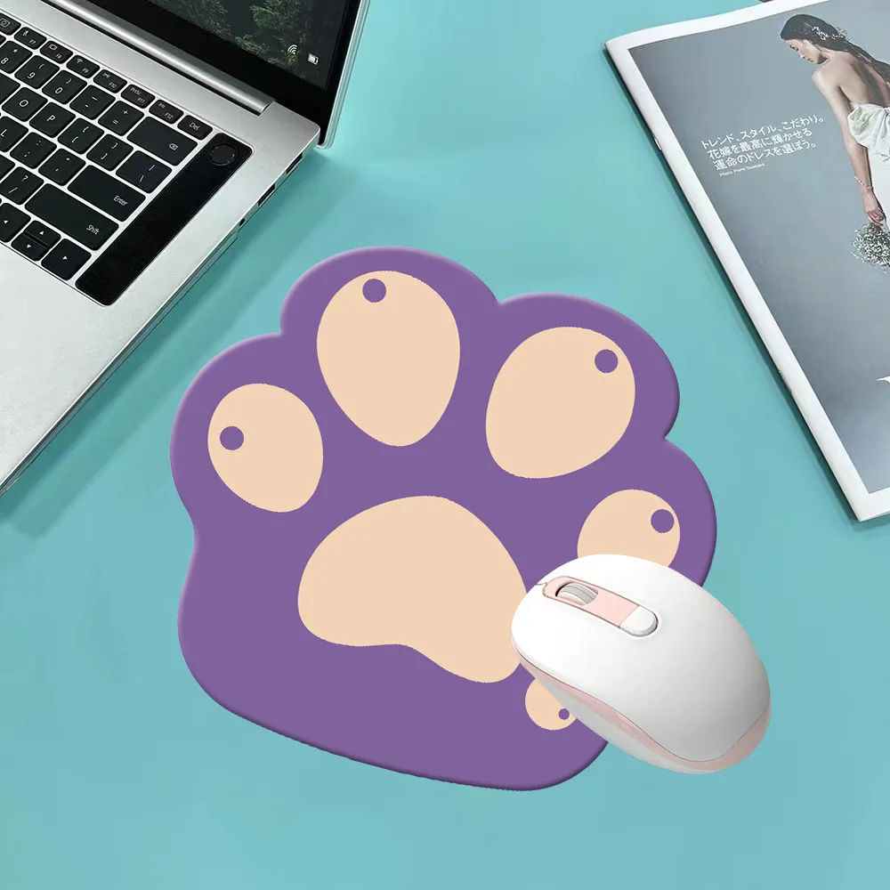 custom Rubber Mouse Pad Creative Cute Cartoon Cat Paw Pattern Anti-slip Mice Comfortable Mat Computer Pad Game Mousepad