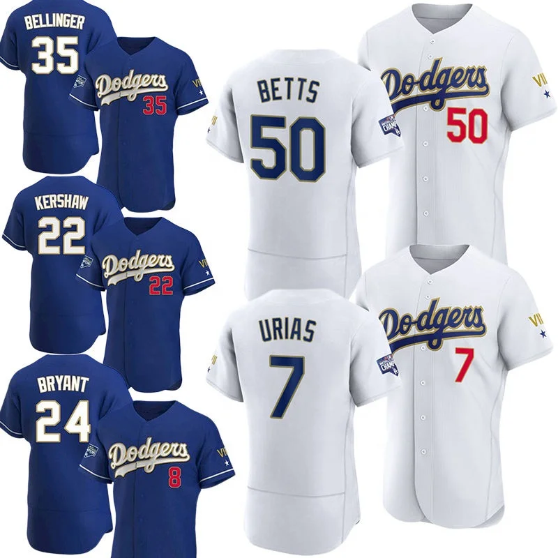 Los Angeles City Baseball Jersey #35 Cody Bellinger #50 Mookie Betts #22 Clayton Kershaw Dodgers Baseball Jersey