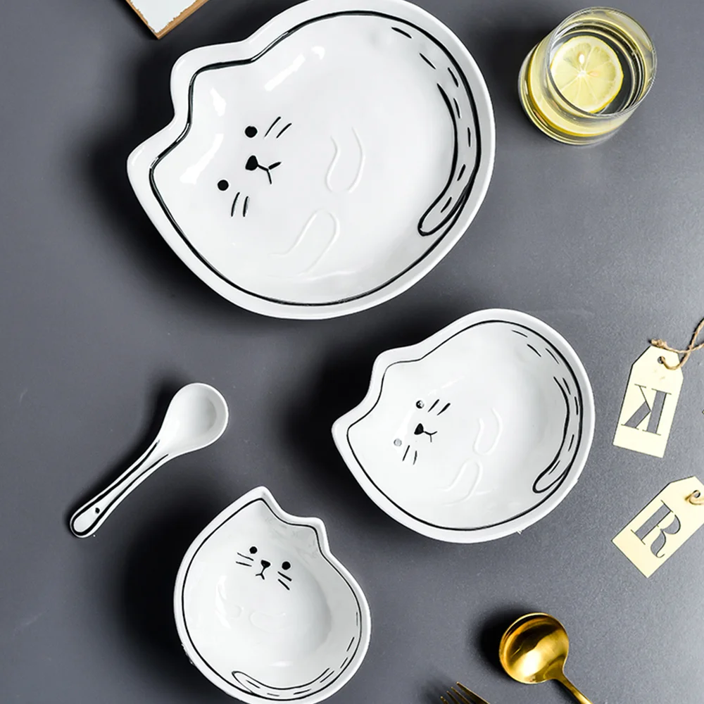 New Design Ceramic Porcelain Dinnerware Plates Bowl Dinner Set Tableware Enamel Sauce