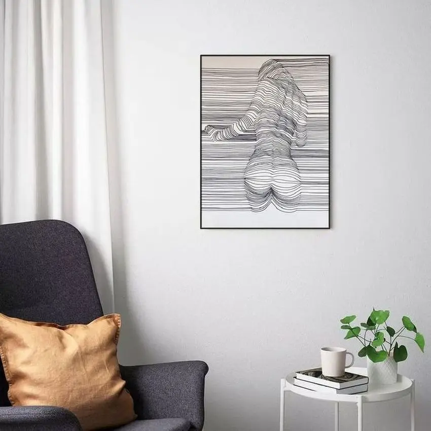stylish sketch line painting Canvas Poster Painting Wall Art Posters Decor Canvas Art For Home Living Room