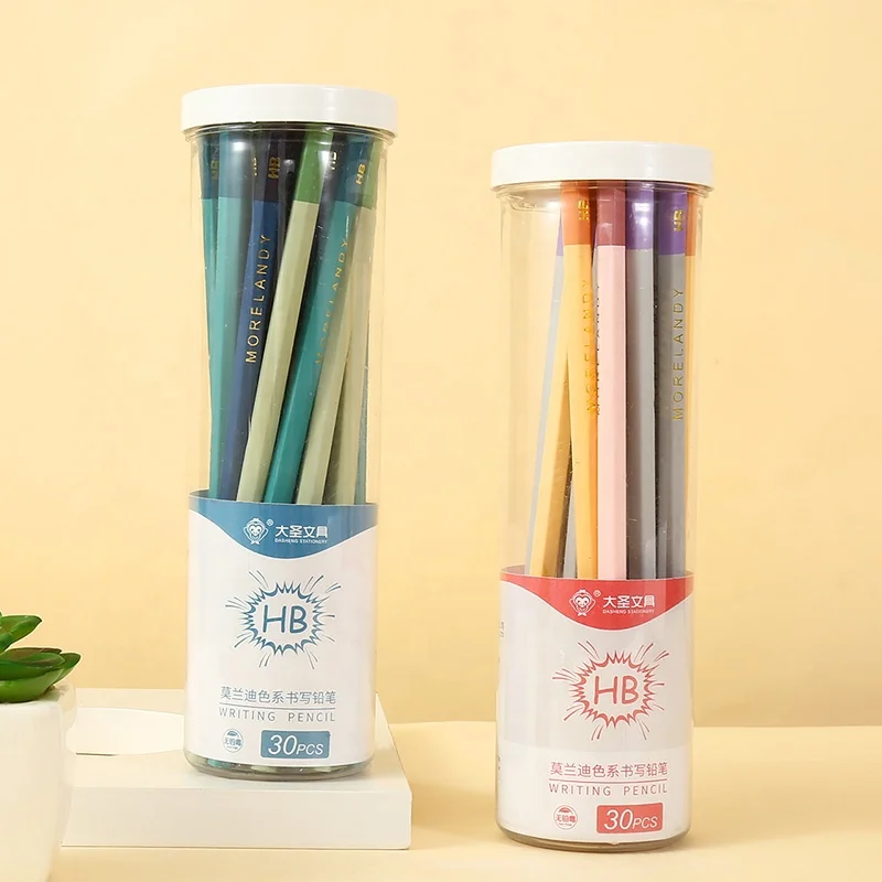 DASHENG Custom Logo Simple Natural Color School Drawing Wholesale HB Wooden Pencil For Student