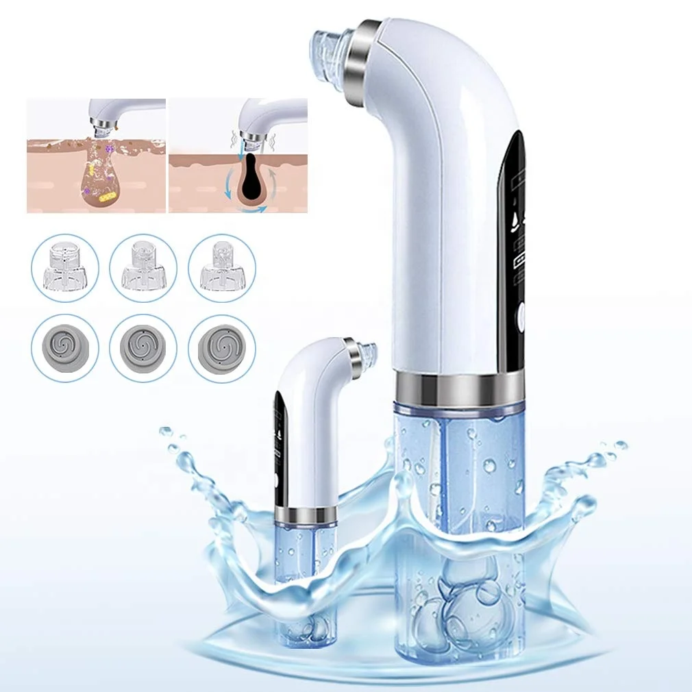 
Electric Small Bubble Black Head Remover Suctioner Vacuum Water Cycle Blackhead Micro Bubble Face Pore Cleanser 