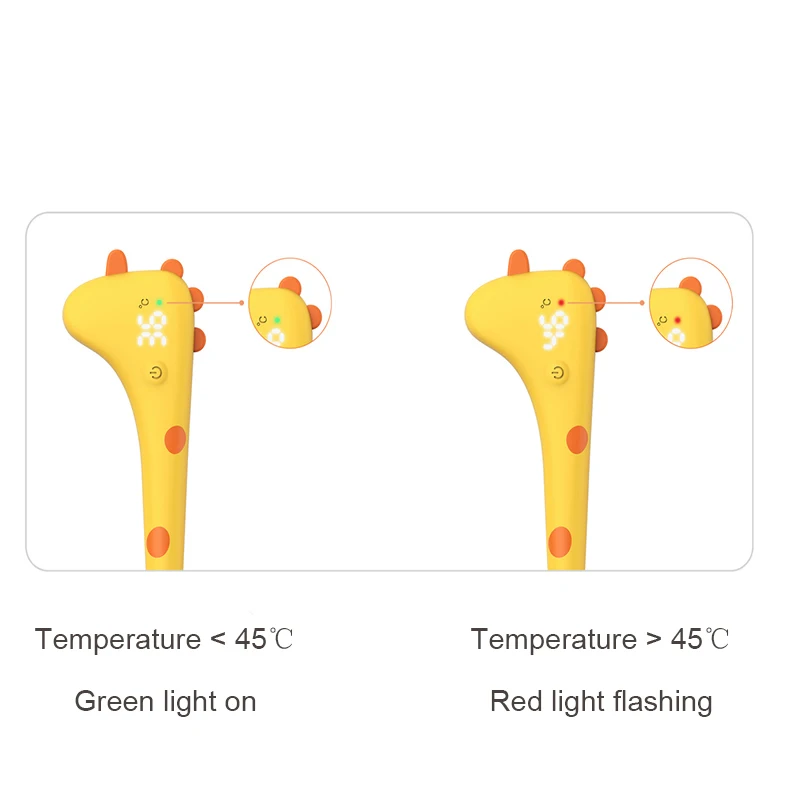 Soft Touch Temperature Reader Changing PP Baby Spoon Heat Sensitive Infant Feeding Spoon