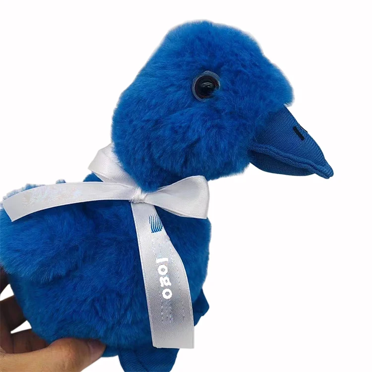 Custom personalized soft stuffed animal blue duck child toy new design cartoon plush duck animal toy doll