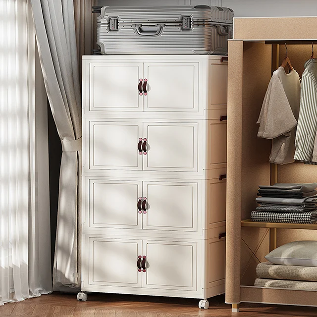 Factory Price Plastic Storage Cabinet Variety Sizes Walk In  Closet Wardrobes Bedroom Storages Wardrobes For Sundries