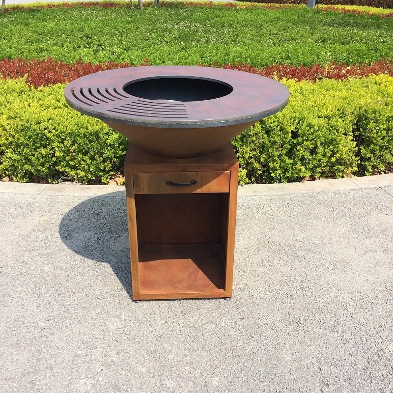  На открытом воздухе выветривания Bol Corten стальная костра