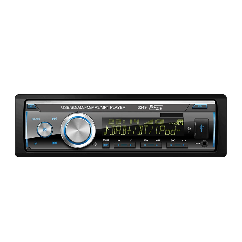 Автомагнитола 1din Mp3 стерео радиоплеер с дистанционным управлением Aux-in аудио плеер Usb Sd порт автомобильное радио