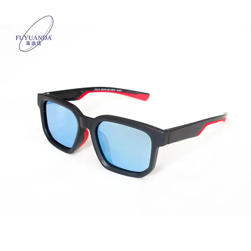 High Quality Custom Rectangle Handmade Acetate Sunglasses Men Retro Style Blue UV400 Polar Lens Outdoor Fashion Handmade Metal