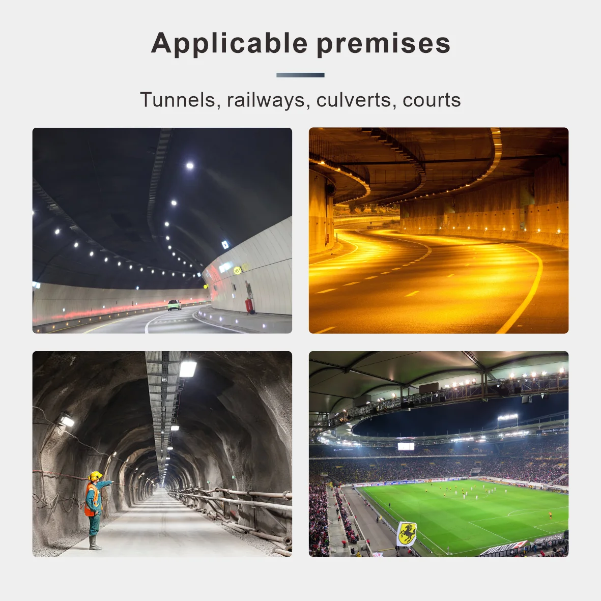 Competitive Price Stadium Lighting Ip65 50W 100W 150W 200W 250W 300W 400W Available 300W Led Tunnel Light Floodlight