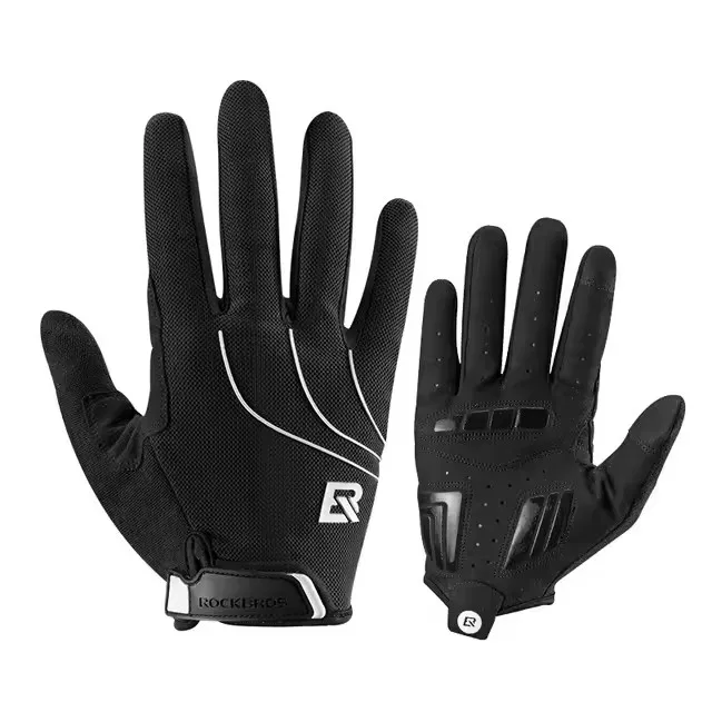 Customized Cycling full finger Gloves Riding MTB Bike Windproof Thermal Warm Bicycle Winter Autumn Black Motorcycle Glove