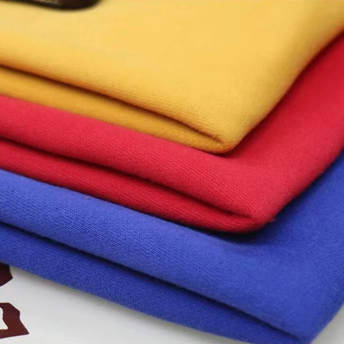 Knitted Manufacturer 55% Cotton 45% Polyester Brushed French Terry Knitted Fabric for Hoodies Sweatshirt CVC Terry Fleece Fabric