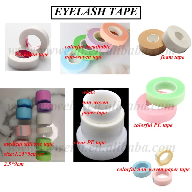 new pink purple cotton non-woven fabric micropore eyelash tape for eyelash extension adhesive tape