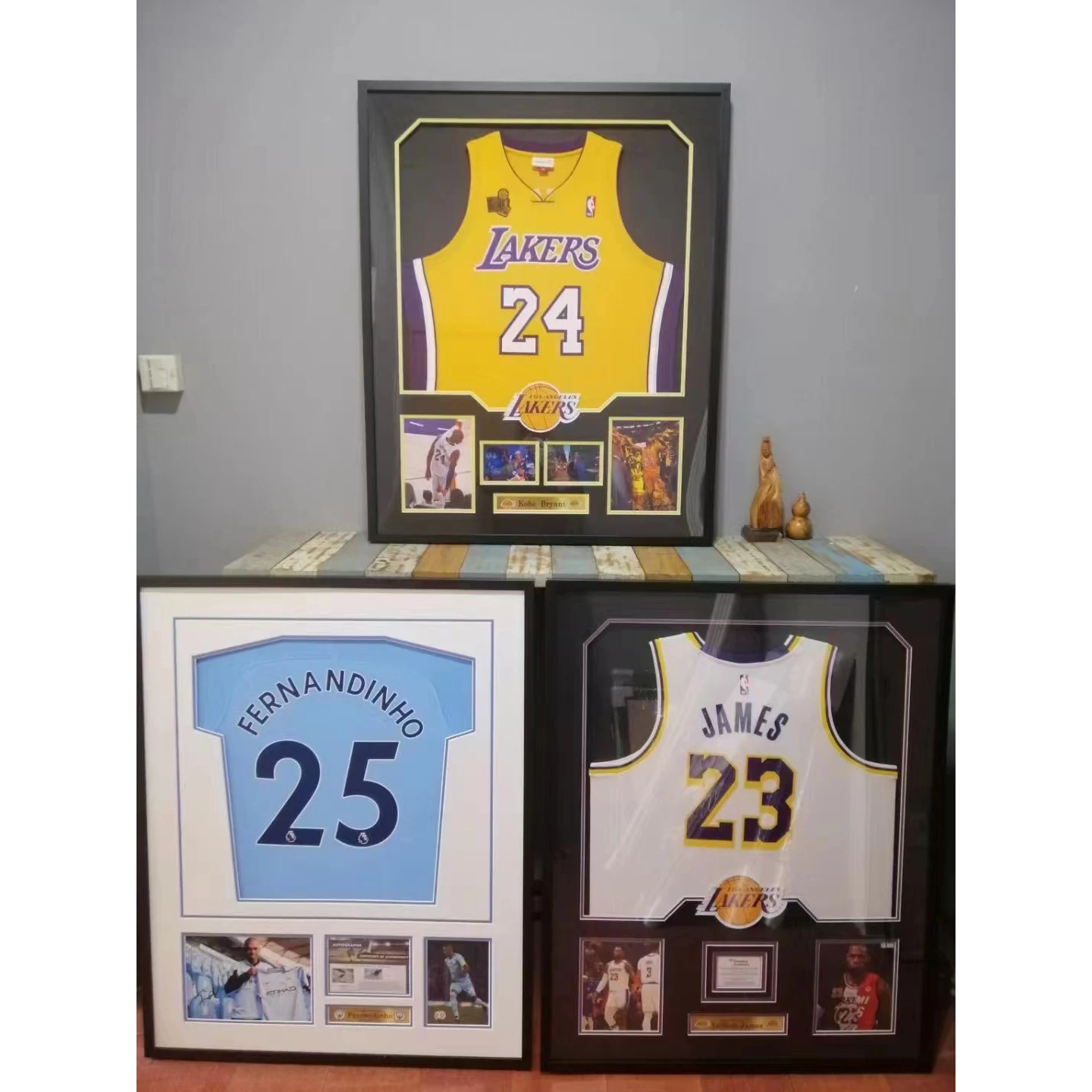 Clear Acrylic Football T Shirt Jersey Display Case High-end Jersey Frame Display Case Wooden Photo Frame