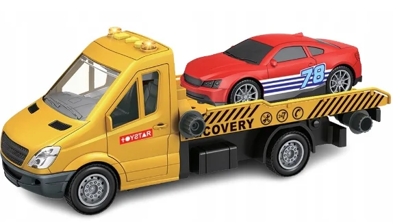 1:14 Scale Auto roadside assistance car tow truck toy with drive lights