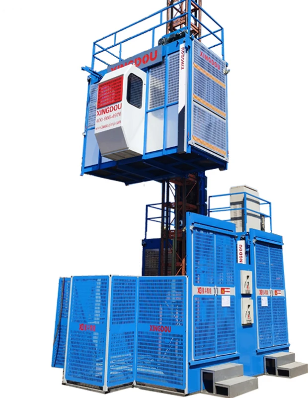 Double caged material chimney lift industrial lift hot sale good quality in China high speed Manufacturer
