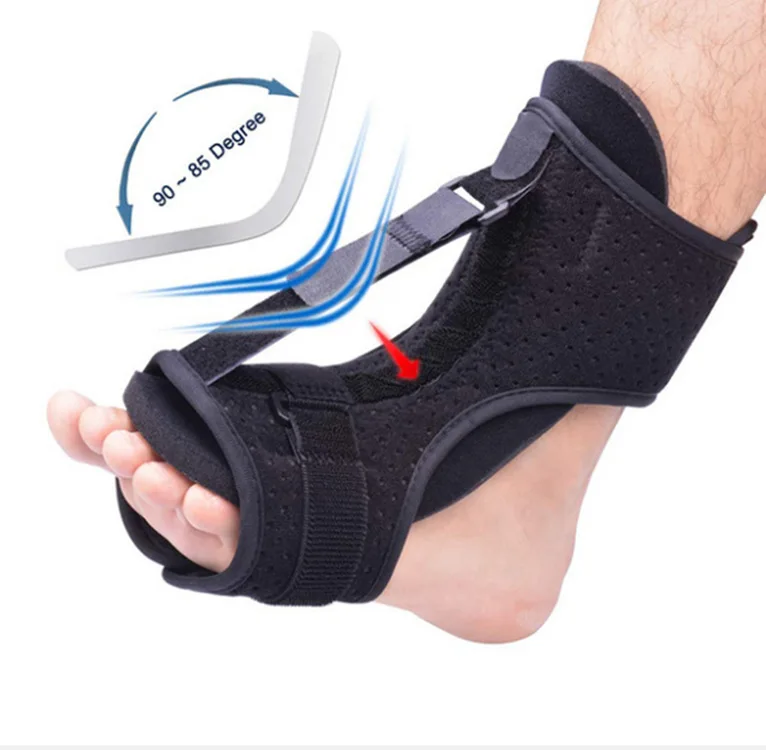 Foot Drop Brace Ankle Support Orthosis Brace Adjustable Elastic Dorsal Splint for Plantar Fasciitis Pain Relief