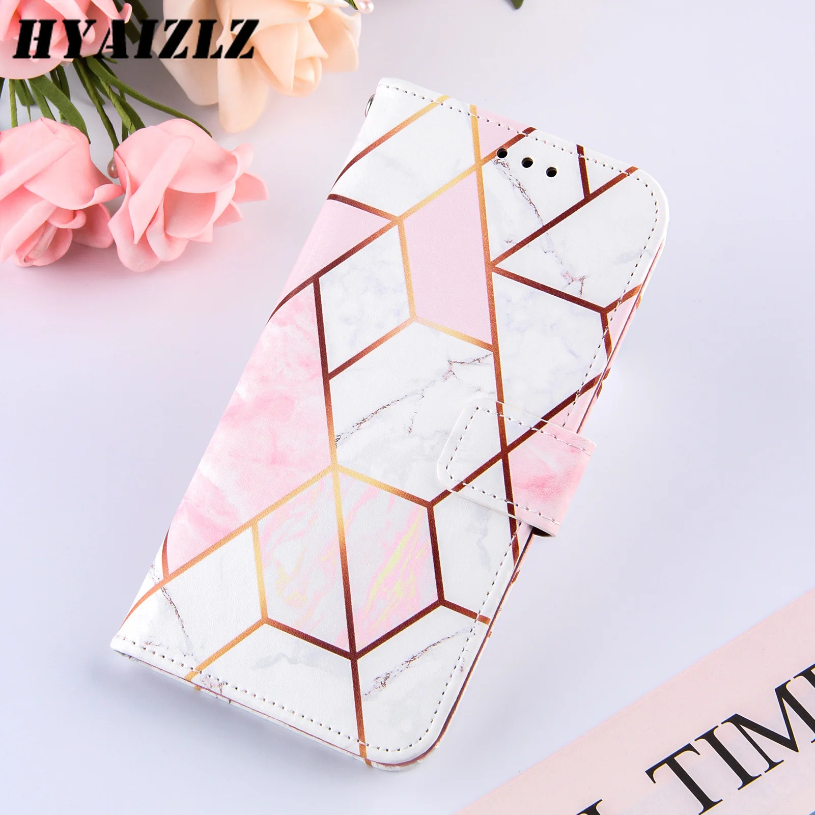 Кожаный чехол-бумажник с откидной крышкой для телефона iPhone 13 12 mini 11 Pro Max SE 2020 XS XR 7 8 Plus, роскошный защитный чехол с геометрическим рисунком