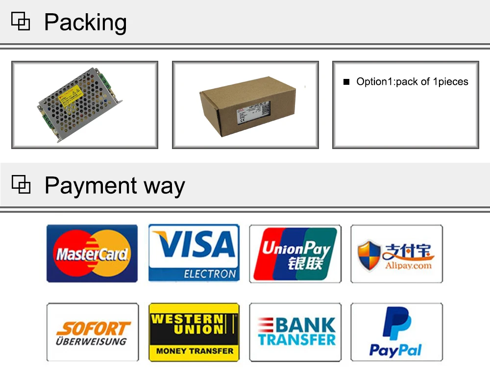 Packing list