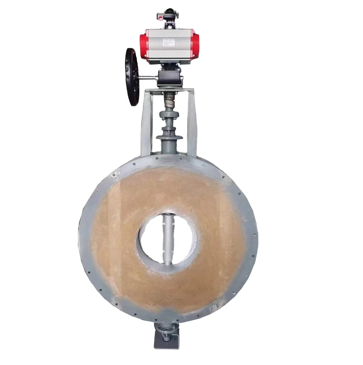 Cast Iron Carbon Steel Pneumatic Air Damper Butterfly Valve for High Temperature