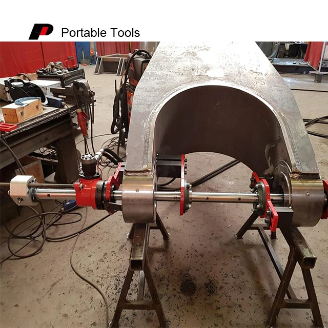 Portable Line boring and bore welding machine for repairing dozer frame bores
