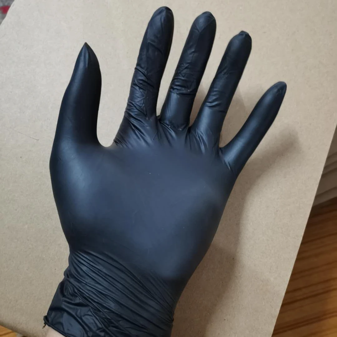 
Synthetic Nitrile and Vinyl Black Disposable Gloves composite blending 