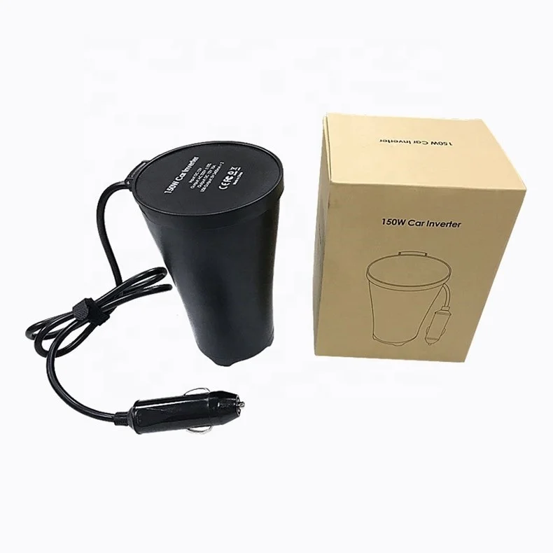 Автомобильный инвертор, подстаканник, двойной USB 150 Вт, автомобильный инвертор постоянного тока переменного тока