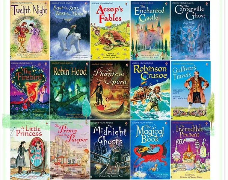  40 книг/набор Usborne чтения коллекция для уверенного чтения: Мой четвертое чтение библиотеки обучения книги с историями на английском