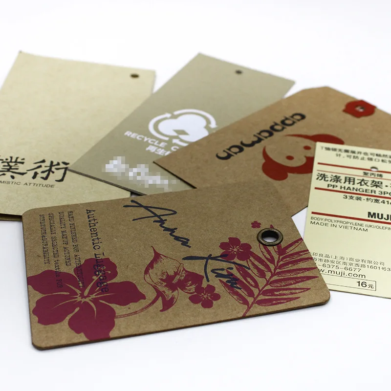 Factory Custom White Jeans Swing Tag Free Design Logo Paper Labels t Shirt for Clothes