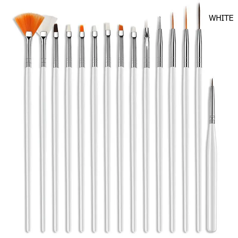 Nail Brush For Manicure  Nail Art 15Pcs Set Nail Brush Acrylic Liquid Powder Carving Gel Brush