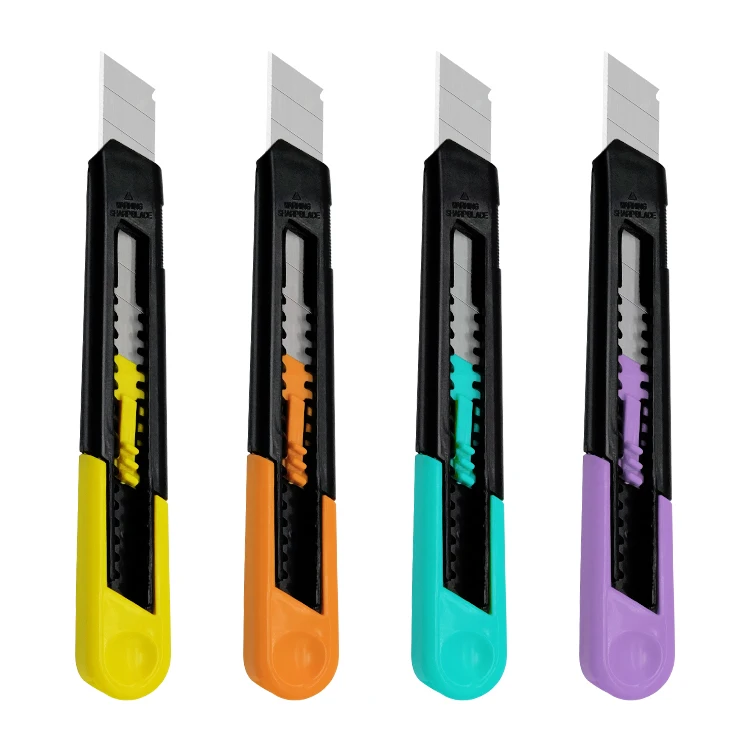 economic cutter plastic case utility knife snap-off knife box opener 18mm