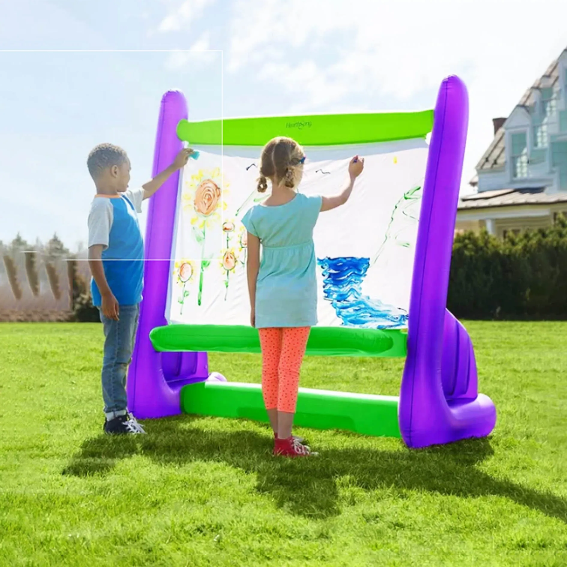 Hotsell courtyard waterhan easy clean amazing inflatable folding board easel frame for sale