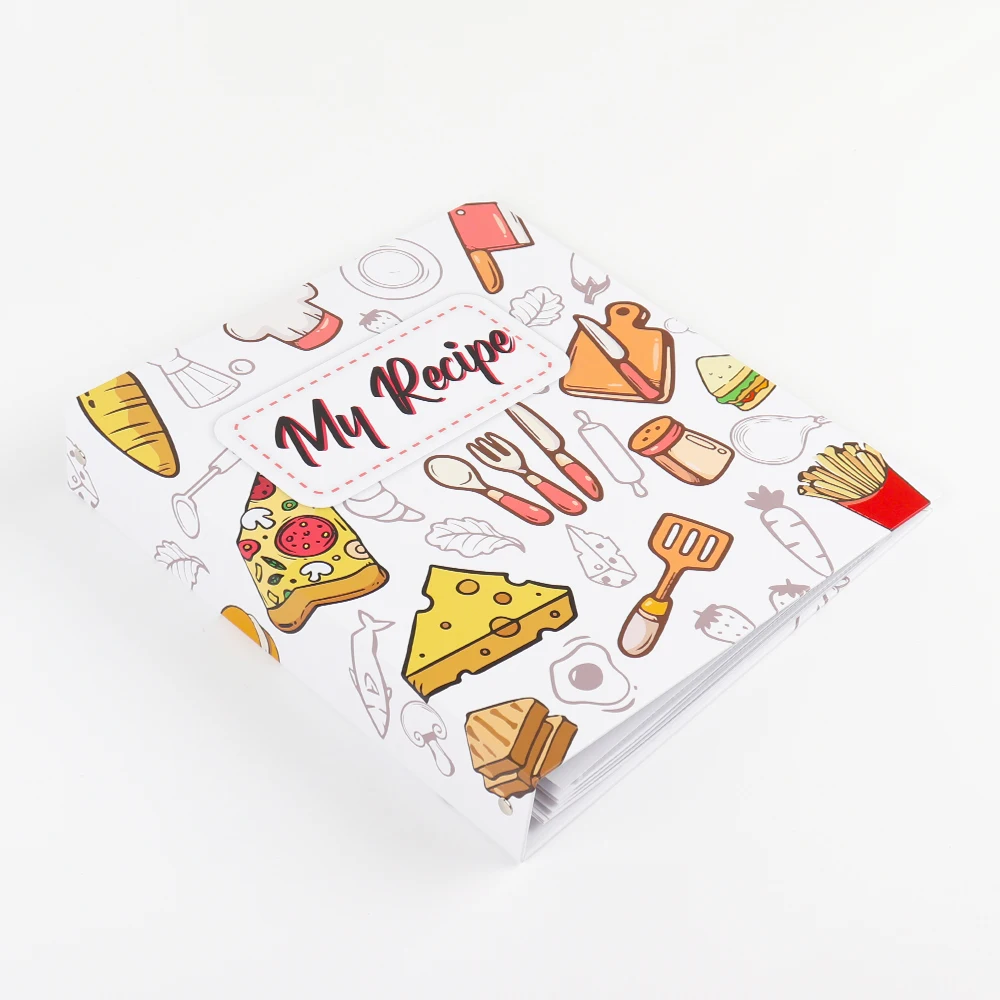 Custom A4 Blank Recipe Book PP Inner Page Replaceable Records Recipe Books For Own Recipes