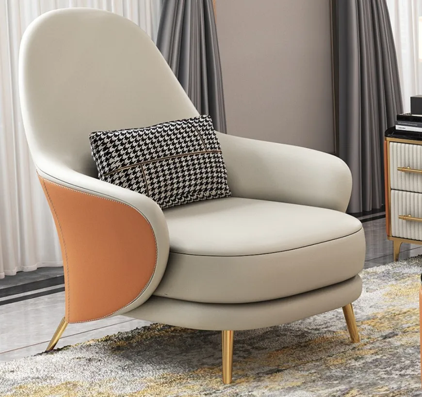 Modern Nordic Luxury Living Room Chair Italian Design Furniture Hotel Lobby Armchair Fabric  Accent Lounge Chair