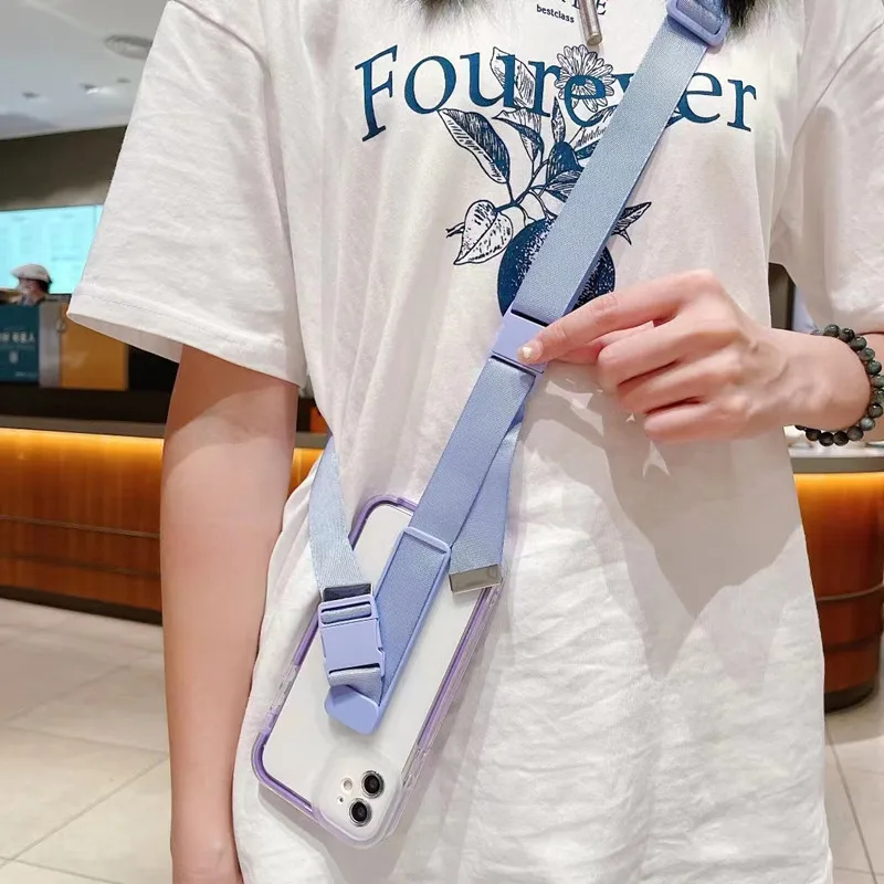 Manufacturer Custom Logo Universal Wrist Neck Cross Body Cell Phone Lanyard Universal Crossbody Mobile Phone Straps