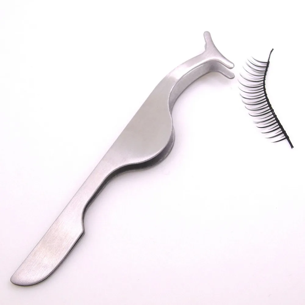 False Eyelash Tweezers Fake Eye Lash Applicator Eyelash Extension Curler Nipper Auxiliary Clip Clamp Makeup Forceps Tools