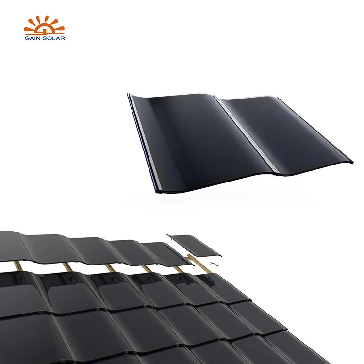 Simple Installation BIPV Photovoltaic Solar Energy System Solar Roof Tiles