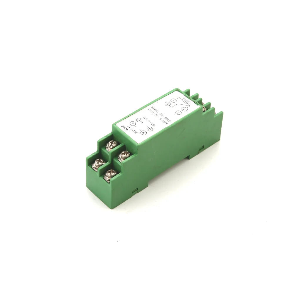 Din Rail mounted pt100 RTD temperature transmitter 4-20mA output temperature transmitter module made in china supplier